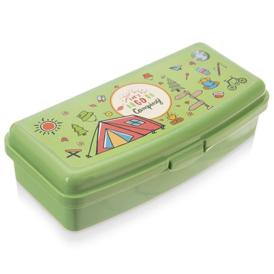 Frühstücksbehälter Lunchbox Brotdose Frühstücksdose Aufbewahrungsbox für Schüler und Kinder grün 21x9,5x5,5cm