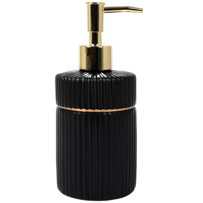 Soap Dispenser Ceramic Black 400 ml