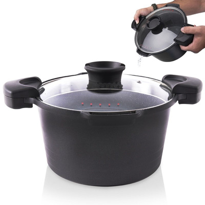 Pot Granite with Straining Lid GRANDE 24 cm, 5,5 l