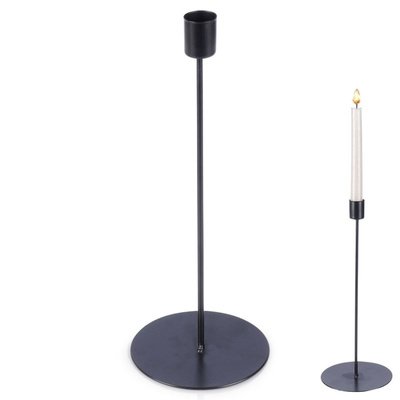 Candle Holder Metal Black 30,5 cm