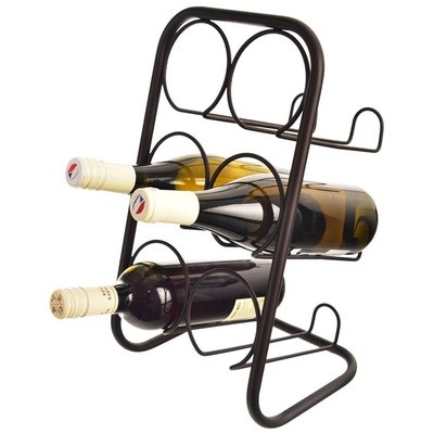 Wine Rack Metal Black 6 Bottles 22,5x39 cm