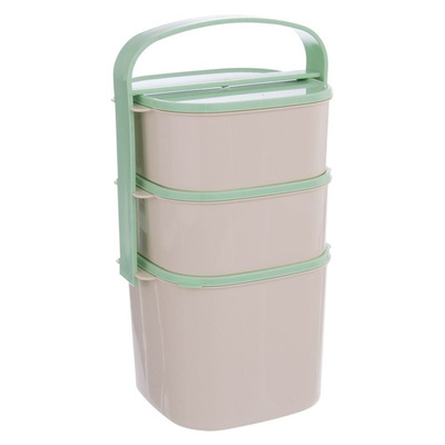 Layer Lunch Box Plastic 3-Level 2l, 2x1,15 l