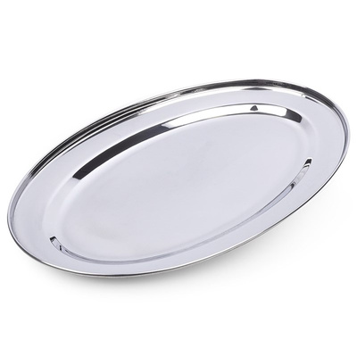 Serving Tray Steel Oval 39x26 cm