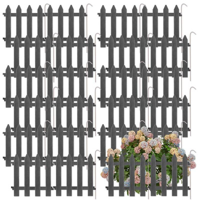 Beeteinfassung Beetumrandung Palisade Gartenpalisade Gartenzaun Graphit graphitfarben 20er Set 20 Stk. 30x30 cm