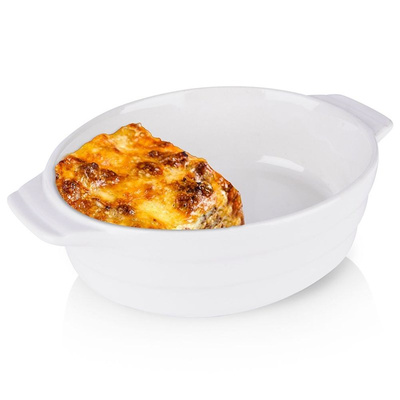 Casserole Dish Ceramic White 19x13,5x5 cm, 440 ml