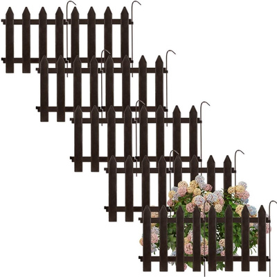 Gartenpalisade ZIERZAUN in Braun 30x30 cm 10 Stück