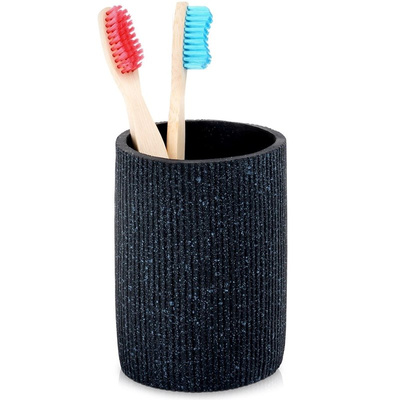 Toothbrush Cup Ceramic Black 7,5x10,5 cm