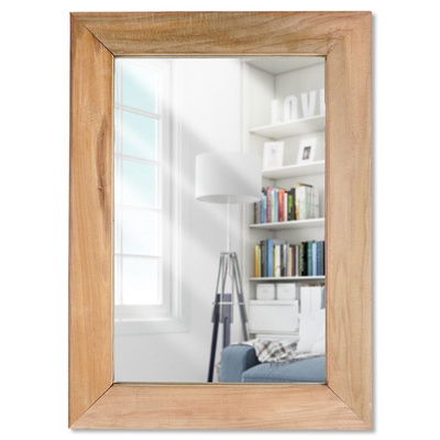 Wall Mirror Wooden 70x50 cm