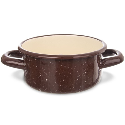 Pot Enamel Brown BROWN 12 cm, 600 ml