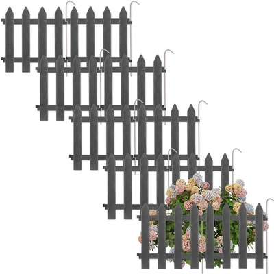 Garden Fence Graphite 30x30 cm 10 pcs