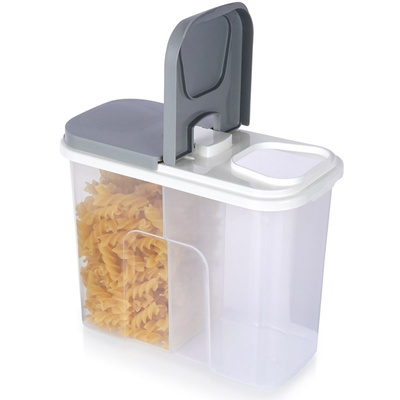 Dry Food Storage Container with Dispenser Divided 2 l