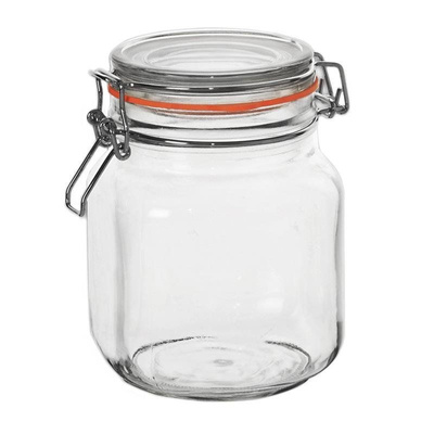 Jar with Clip Glass 1 l