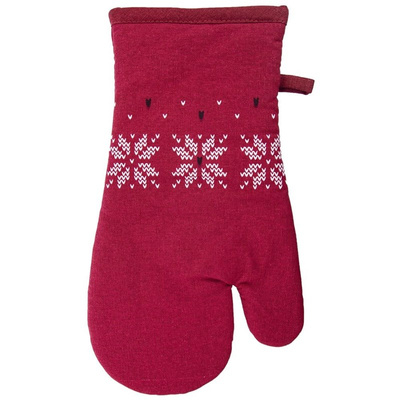 Oven Glove Cotton Red with a Magnet 30,5 cm