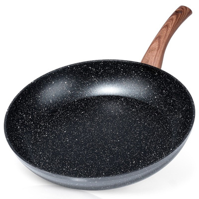 Granitpfanne Bratpfanne Pfanne aus Granit BLACK&WOOD 32 cm