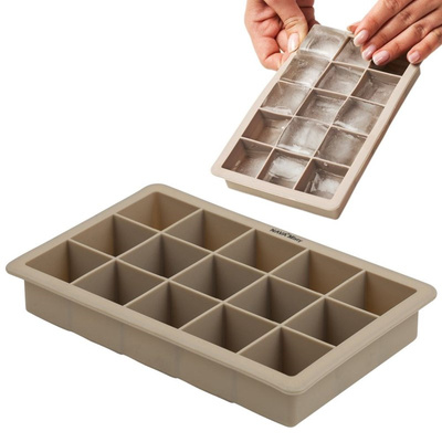 Ice Cube Tray Silicone Large Cubes MISTY 18,5x12 cm