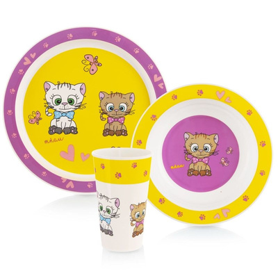 Kids Tableware Set KITTEN 3 pcs