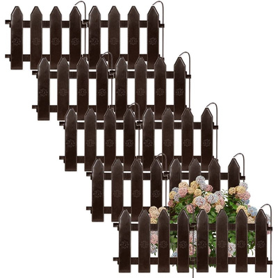 Gartenpalisade ZIERZAUN in Braun 20x15 cm 10 Stück