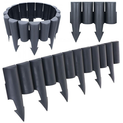 Garden Palisade Graphite 2,5 m 10 pcs