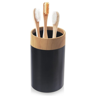 Toothbrush Cup Black BLACK 7,5x11,5 cm