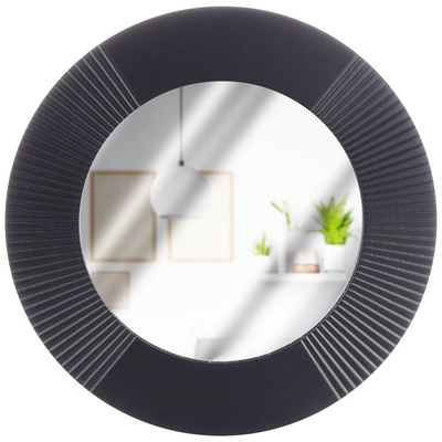 Wall Mirror Black Round 40 cm