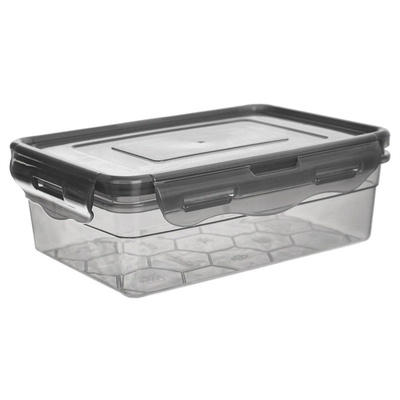 Food Container with Lid and Gasket Gray GREY 850 ml