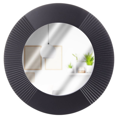 Wall Mirror Black Round 30 cm