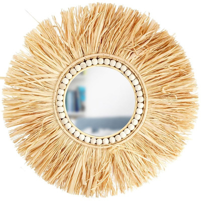 Wall Mirror with Beads 50 cm