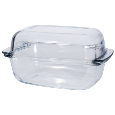 Casserole Dish Glass with Lid 34x21,5x18 cm, 7 l