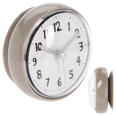 Bathroom Clock with Suction Cup Wall Waterproof Cream 7,5 cm