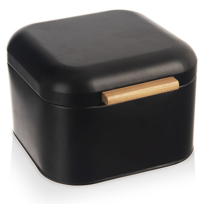 Bread Bin Metal Black BLACK 21,5x20x14,5 cm