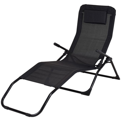 Sun Lounger Black Gravitational