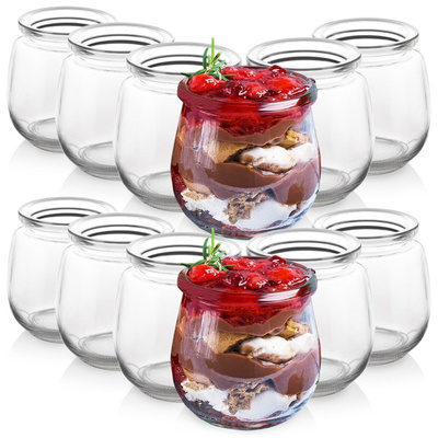 Joghurtglas Dessertglas Glasbehälter Einmachgläser 200 ml 12 Stk.