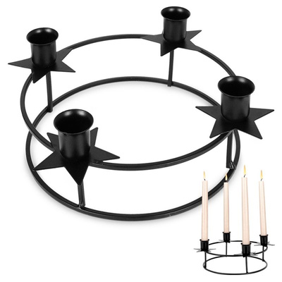 Candle Holder Metal Black for 4 Candles 25x8,5 cm