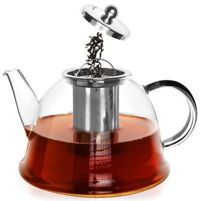 Teapot with Infuser Glass Heat-Resistant 1,65 l