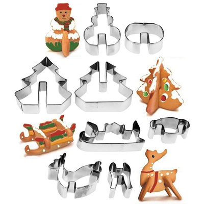 Cookie Cutters Steel Christmas 3D 8 pcs