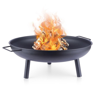 Fire Pit Metal with Handles 58 cm