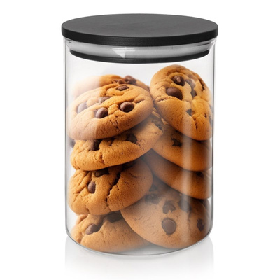 Dry Food Storage Container Glass with Lid and Gasket 600 ml