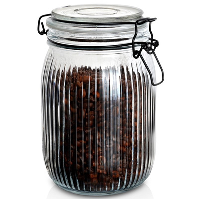 Jar with Clip Glass 1 l