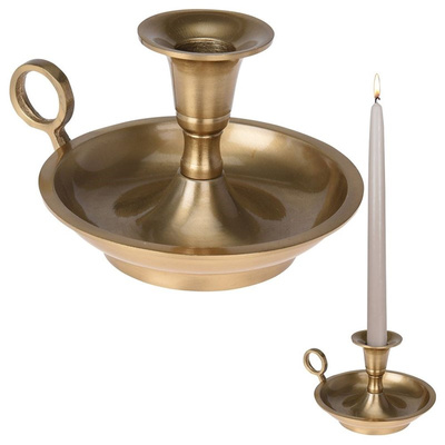 Candle Holder Aluminum Golden 13x9,5 cm