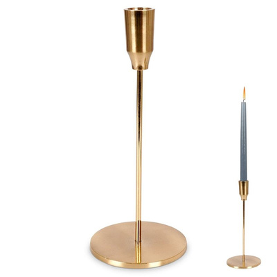 Candle Holder Aluminum Golden 25 cm