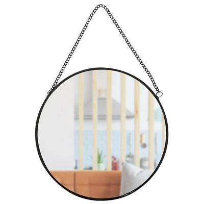 Wall Mirror Black Round 20 cm