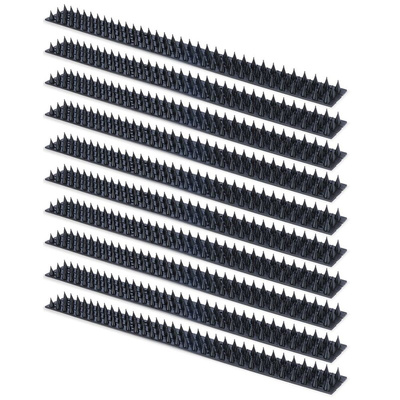 Bird Spikes Plastic Black 50x4,5 cm 10 pcs