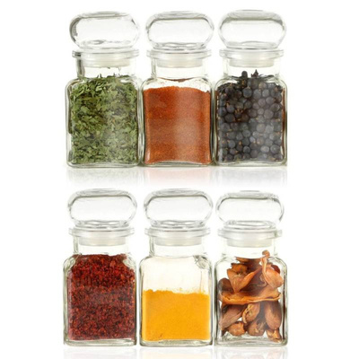 ORION Glass container for spices 150 ml, 6 pcs