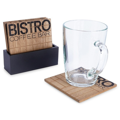 Cup Coasters with a Stand BISTRO 5 pcs