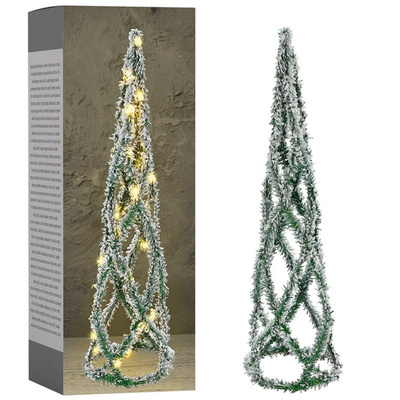 Luminous Christmas Cone Tree Green 30 LED 60 cm