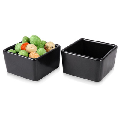 Snack Bowls Porcelain Black 100 ml 2 pcs