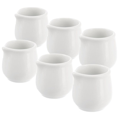 Milk Jug Porcelain White MONA 5x4,5 cm, 40 ml 6 pcs