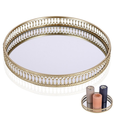 Mirror Tray Gold 25 cm