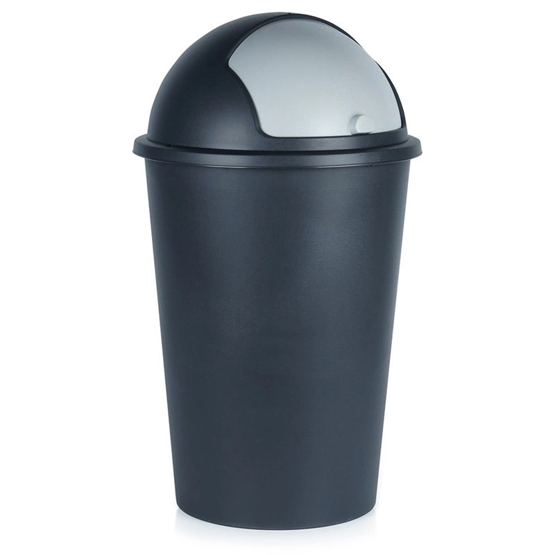 Abfalleimer Mülleimer Abfallkorb aus Kunststoff mit Deckel schwarz 50 L