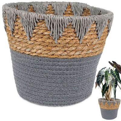 Plant Pot Wicker Gray 24,5x20 cm